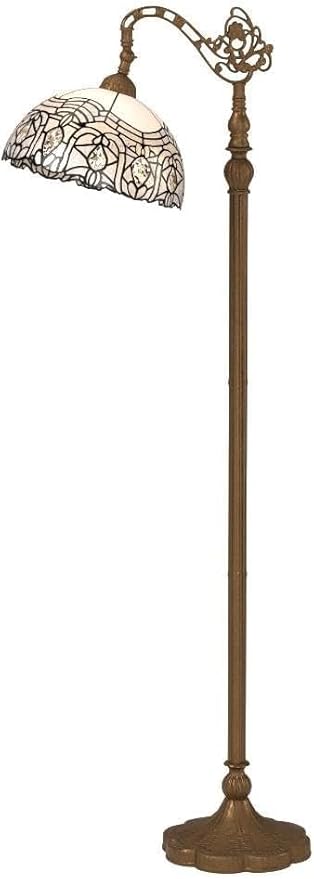 Tiffany Floor Lamp Base Only, for 12-18 Inch Stained Glass Lampshade Height 67 Inch Bronze Finished Resin Base Antique Standing Lighting Base Replacement Only Wide 11 Inch(E (W11H67 Inch))