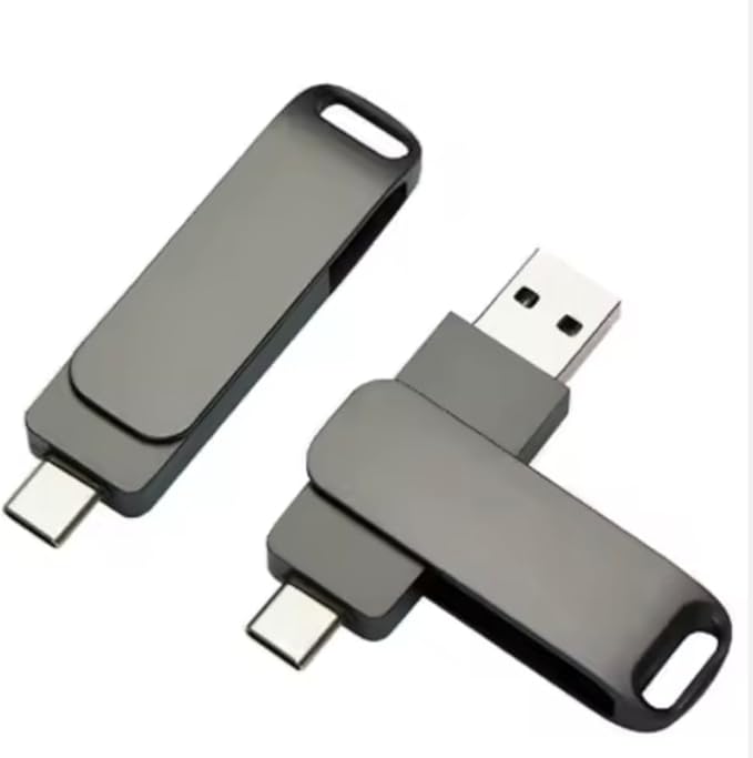 2TB Portable External SSD Flash Drive, Type-C USB 3.0/2.0 Compatible, High-Speed Memory Storage (2, TB)