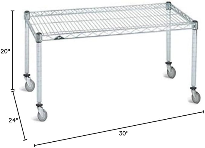 Omega Products Corporation 24" Deep x 30" Wide x 20" High Chrome Mobile Dunnage Rack