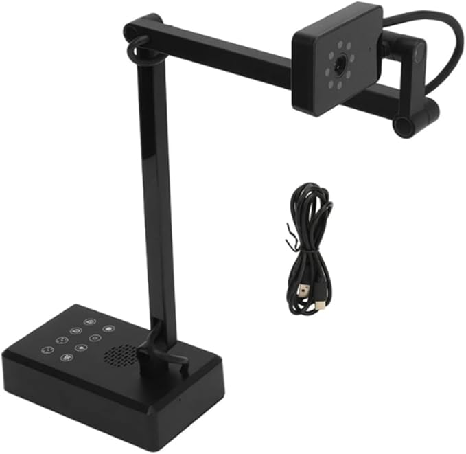 4K USB Document Camera 16MP Webcam Visualiser Image Invert Foldable for Live Demo Web Conferencing