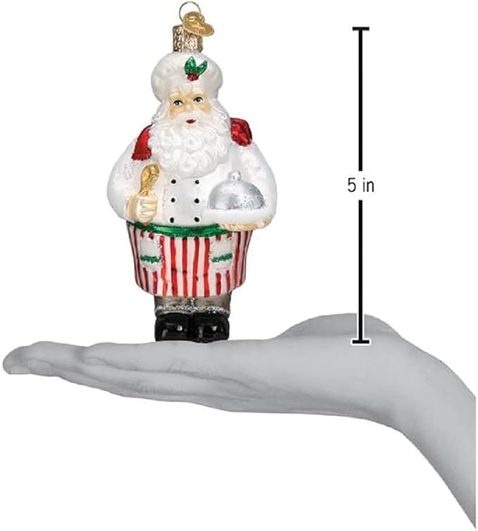 Old World Christmas Ornaments Chef Santa Glass Blown Ornaments for Christmas Tree