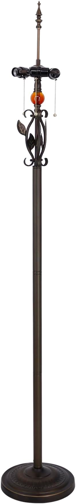 Tiffany Floor Lamp Base Only, for 16-24 Inch Stained Glass Lampshade Height 69 Inch Bronze Finished Resin Base Antique Standing Lighting Base Replacement Only Wide 11 Inch(D (W11H69 Inch))