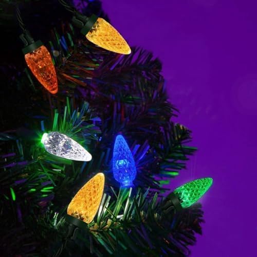 Anycosy Christmas Lights C6, 32.8 Ft 100 LEDs Strawberry Battery Operated Strings Lights 8 Modes & Timer for Xmas Tree Garland Garden Patio Indoor Outdoor Christmas Decorations