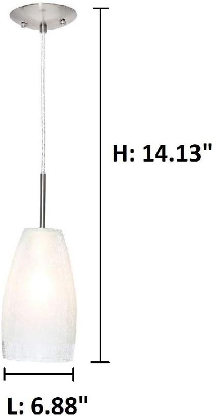 EGLO 20599A Crash Ceiling Pendant, 14-Inch, Matte Nickel