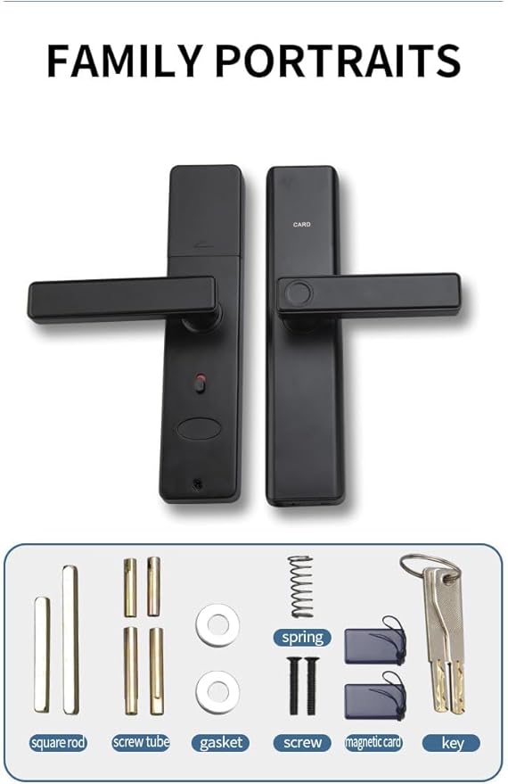 Smart Lock Fingerprint Door Lock with Touch Screen Password Electronic Locks, Tuya APP Remote Control Smart Door Lock (P12 with TUYA APP)