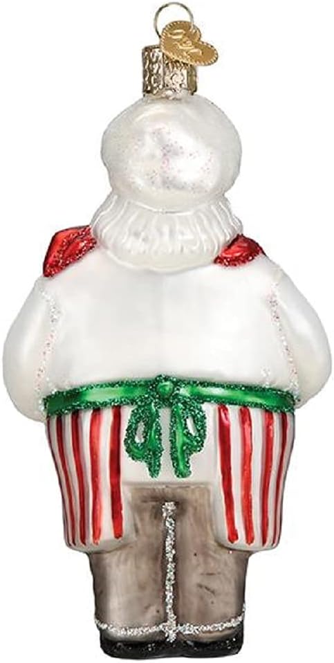 Old World Christmas Ornaments Chef Santa Glass Blown Ornaments for Christmas Tree