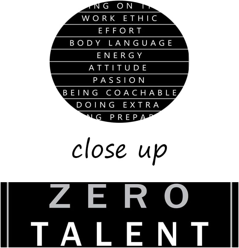 Inspirational Canvas Office Print Wall Art Ten Things That Require Zero Talent Poster Painting Modern Motivational Artwork Decor for Living Room Office Home Decor Wooden Framed[18" W x 24" H]