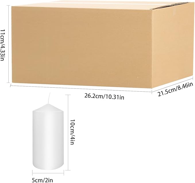 20-Piece White Taper Candles (2x4 inches) | Unscented, Dripless & Smokeless | Clean-Burning Dinner Candles for Weddings, Parties, Dinner Table Decor, Home Dining, Church Ceremonies & Celebrations