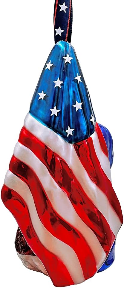 Exclusive Premium President Trump Glass Christmas Ornament, American Bald Eagle MAGA Tree Decor