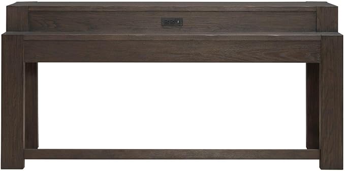 Liberty Furniture Lennox Hill Living Room Console Bar Table with Charging Station - Bark