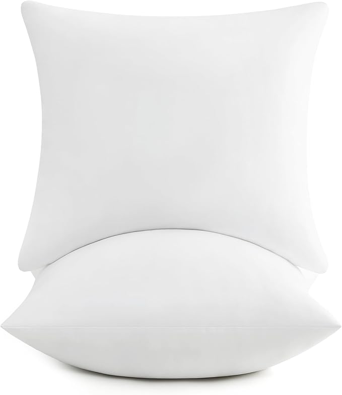 puredown® 16x16 Throw Pillow Inserts, 2 Pack Fluffy Soft Pillow Inserts Form Sham Stuffer, Square Decorative Throw Pillows for Couch, Sofa, Bed and Home Decor