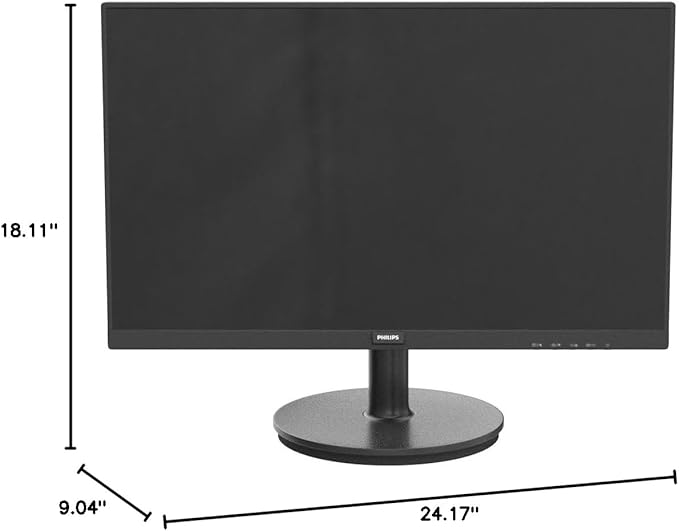 Philips New 27-inch Class Thin Full HD (1920 x 1080) 100Hz Monitor, VESA, HDMI x 1, VGA Port x1, Eye Care, 4 Year Advance Replacement Warranty, 271V8LB, Black