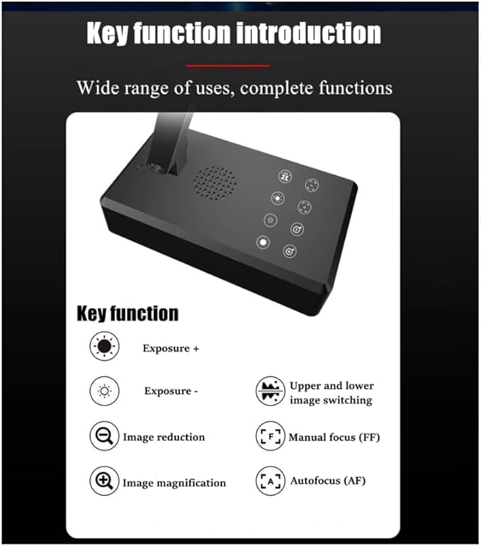 4K USB Document Camera 16MP Webcam Visualiser Image Invert Foldable for Live Demo Web Conferencing