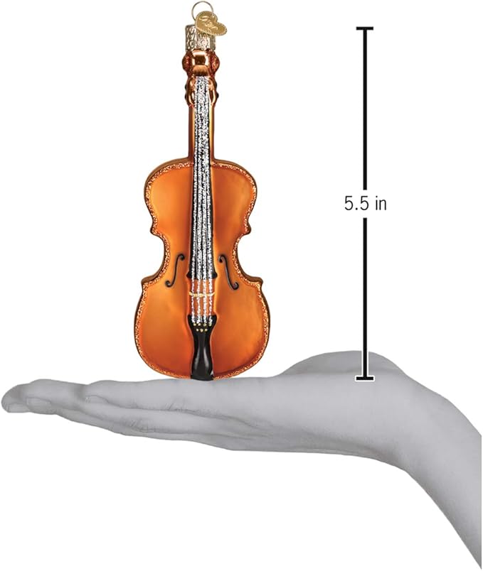 Old World Christmas Cello Glass Blown Ornament for Christmas Tree, Handcrafted Holiday Decoration, Music Collection