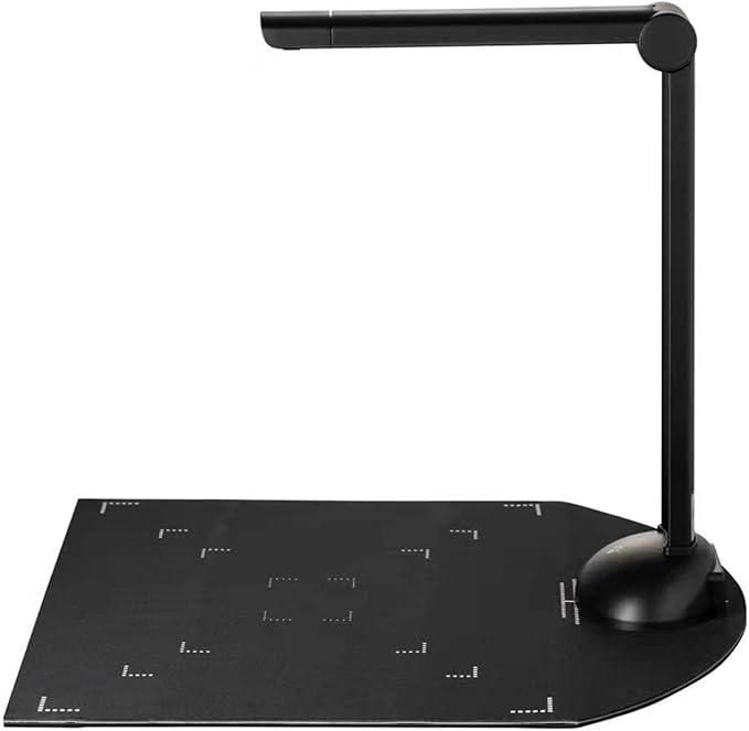 Document Book Camera Scanner High Definition USB Port LED Light OCR Function Compatible with Windows for Classroom Office Library Bank Meeting Plastic Aluminum Alloy (H3)