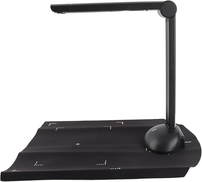 Document Book Camera Scanner High Definition USB Port LED Light OCR Function Compatible with Windows for Classroom Office Library Bank Meeting Plastic Aluminum Alloy (H4)