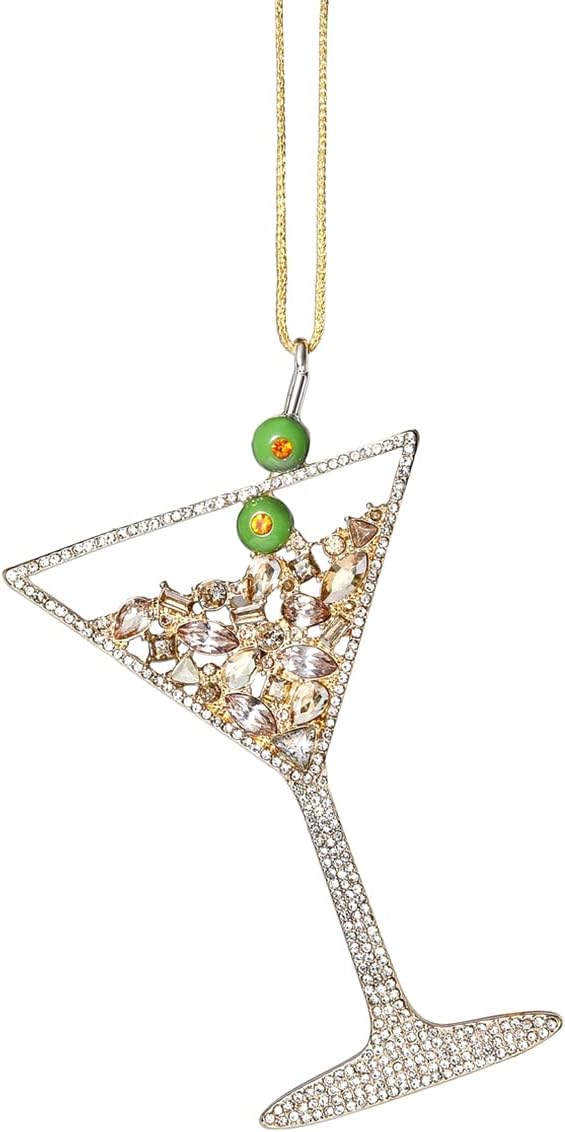 Christmas Martini Ornaments,Christmas Decor Hanging Ornaments for Tree Decorations,Keepsake Gifts for Sisters Mom Grandma Women