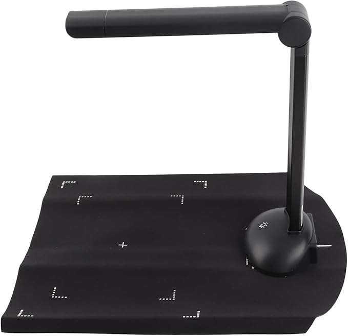 Document Book Camera Scanner High Definition USB Port LED Light OCR Function Compatible with Windows for Classroom Office Library Bank Meeting Plastic Aluminum Alloy (H4)