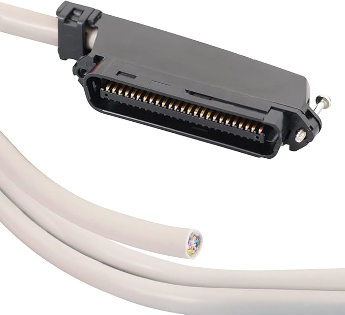 ICC Male to Open-End 25-Pair Telco Cable 25ft - Cat3 24AWG, 100% Solid Pure Copper, Gray Riser CMR Cable with 90-Degree 50-Pin Telco Connector for Voice and Low Data PBX Applications, 25 Feet