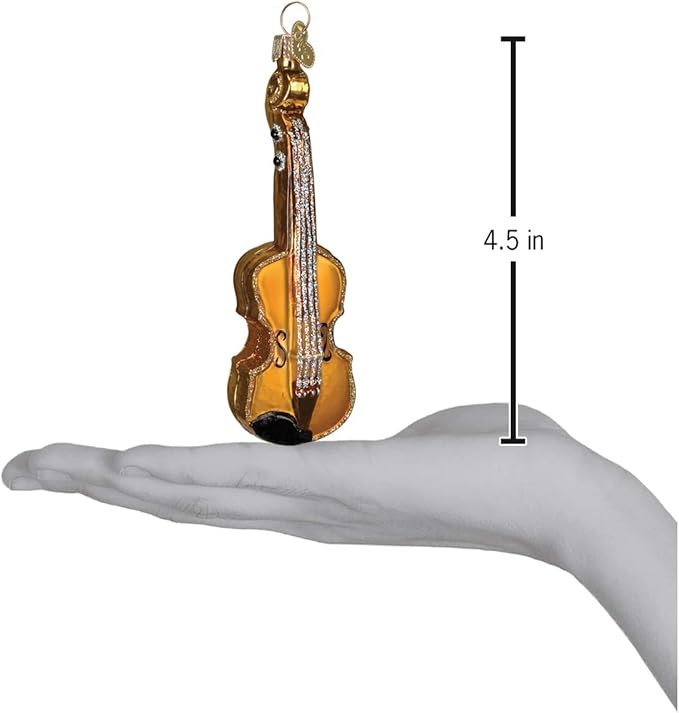 Old World Christmas Ornaments: Violin Glass Blown Ornaments for Christmas Tree (38008) , 4.5 x 1