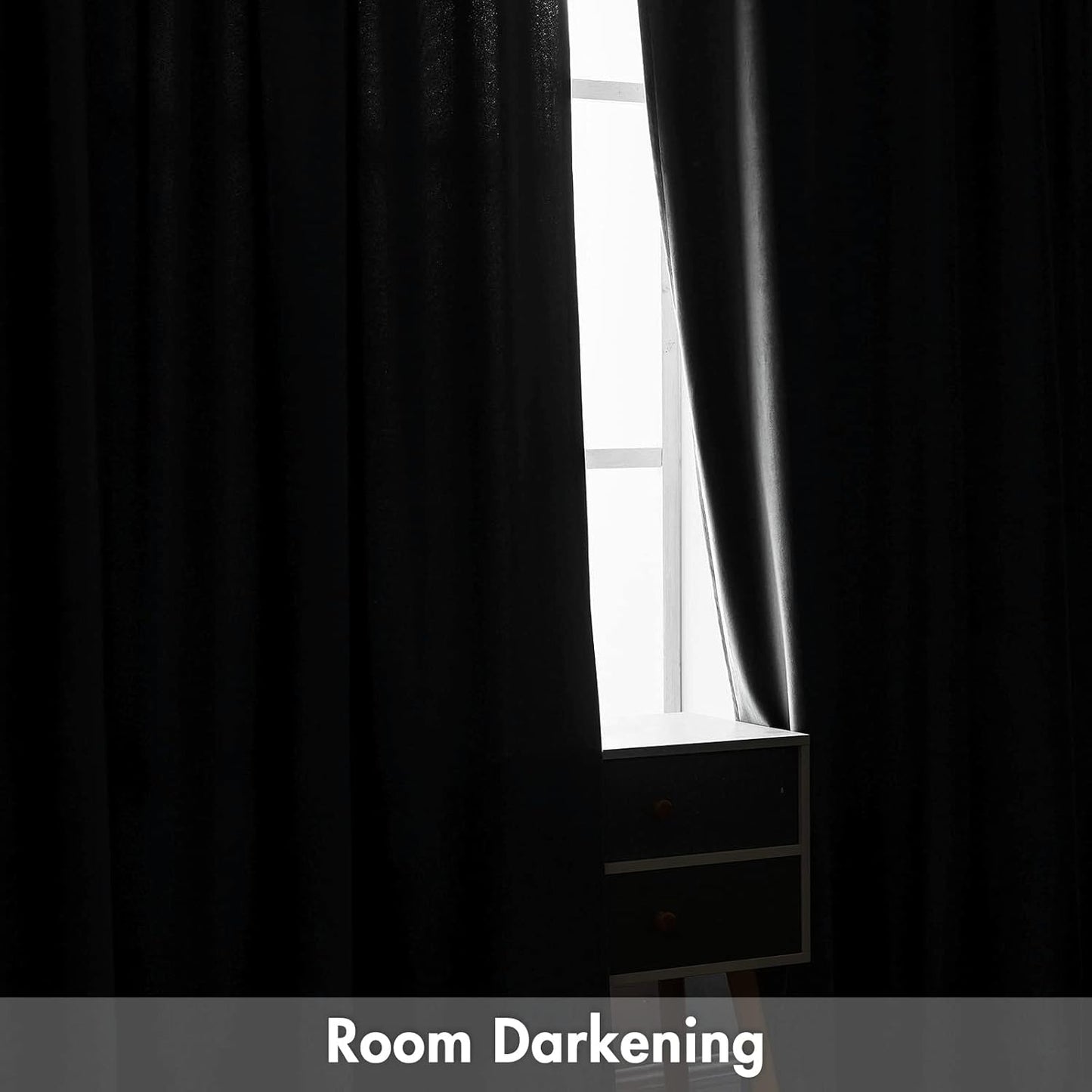 MIULEE Grey Velvet Curtains Thermal Insulated Blackout Curtain Drapes for Bedroom Living Room Darkening 84 Inches Long Curtains Panels Rod Pocket Set of 2