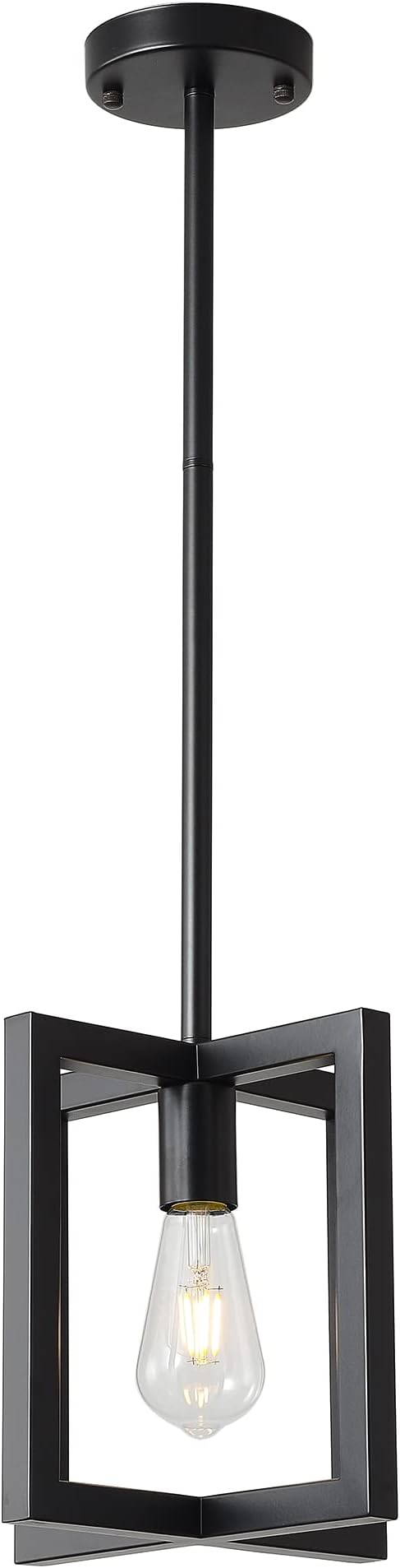 Mini Pendant Lighting for Kitchen Island Black, 1-Light Industrial Pendant Lighting