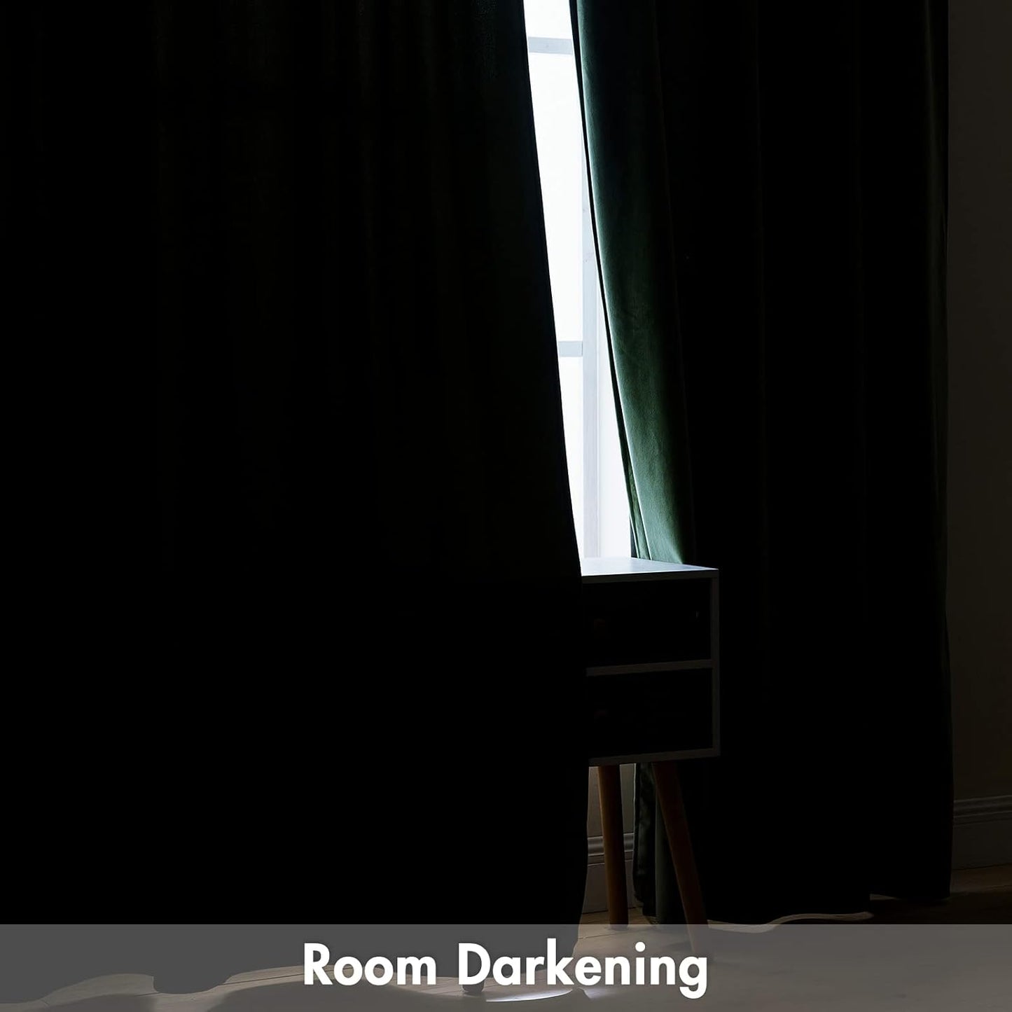 MIULEE Olive Green Velvet Curtains Thermal Insulated Blackout Curtain Drapes for Bedroom Living Room Darkening 72 Inches Long Curtains Panels Rod Pocket Set of 2