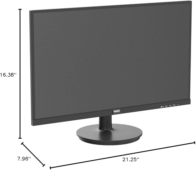 Philips New 24 inch Frameless Full HD (1920 x 1080) 100Hz Monitor, VESA, HDMI x1, VGA Port x1, Eye Care, 4 Year Advance Replacement Warranty, 241V8LB, Black