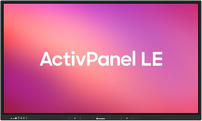 Promethean ActivPanel LE 86” High Specification Digital Whiteboard, 4K UHD, Interactive Display, Android OS, EDLA Certified, 3 Year Onsite Support