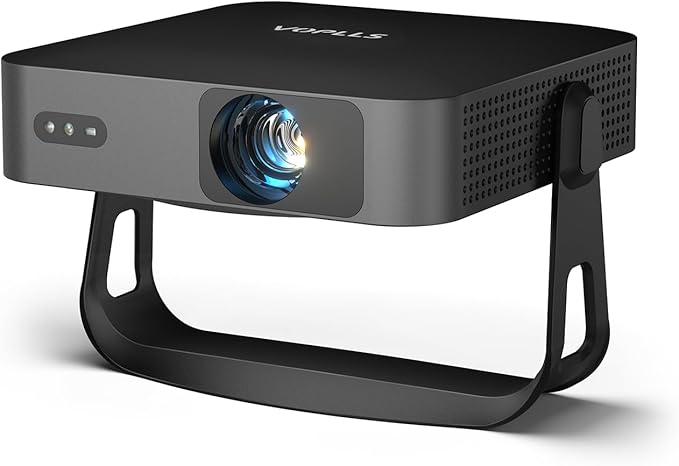 【Native 1080P】Smart Mini Projector with WiFi and Bluetooth, Auto Focus & Keystone Portable Outdoor Projector, VOPLLS 4K Support Home Theater Movie Proyector