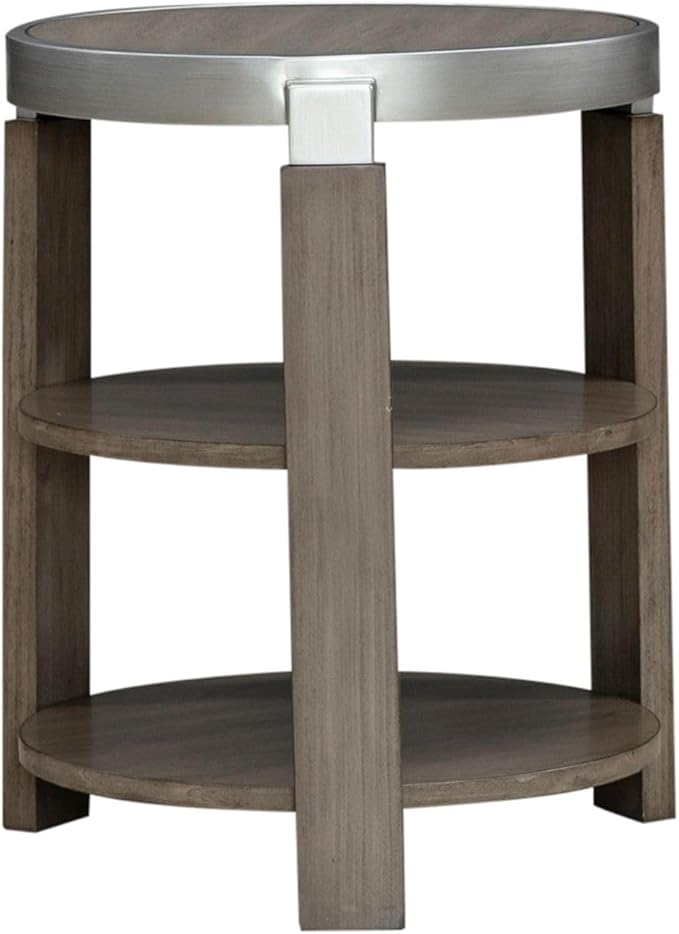 Liberty Furniture Sutton Chairside Table for Living Room - Bleached Sand