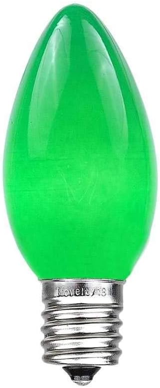 25 Foot Multi C9 Ceramic Christmas Lights Set - Indoor/Outdoor Christmas Light String - Christmas Tree Lights – Opaque Christmas Bulbs - Roofline Light String – Outdoor String Lights - Green Wire