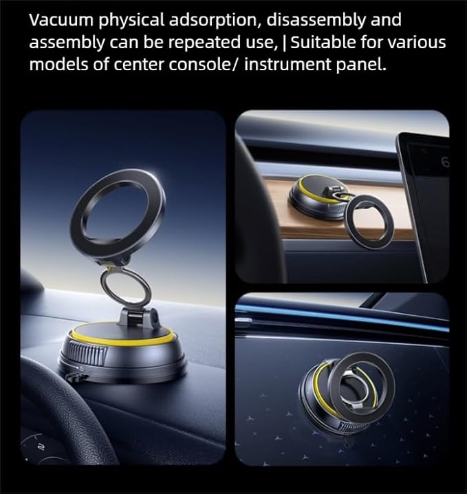 Car Mobile Phone Holder Suspension Central Control Screen Special Hidden Integrated 360 Degree Adjustment Direction Free Paste (MG-ZJ03-HSC)