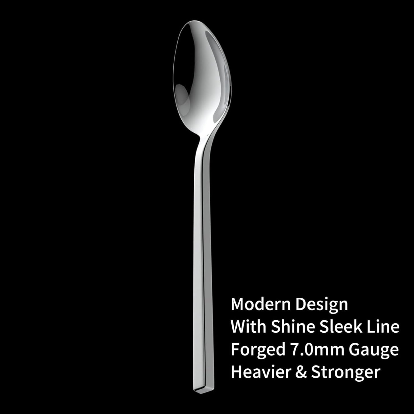 Alata Cube 20-Piece Forged Stainless Steel Flatware Set Cutlery Set,Silverware Set Service for 4,Mirror Finish,Dishwasher Safe