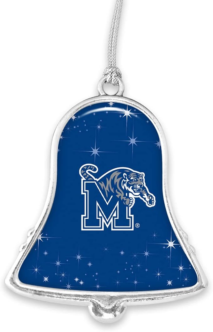 Memphis Tigers Silver Bell Silver Metal Christmas Ornament Gift Decoration