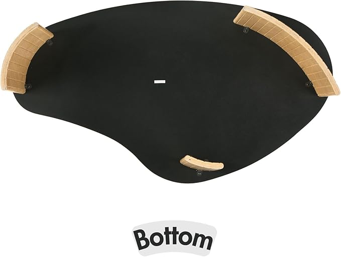 Modern Wood Coffee Table 47.25 Inch for Living Room, Natural Boho Center Table with Irregular Mango Top and Fluted Legs for Apartment
