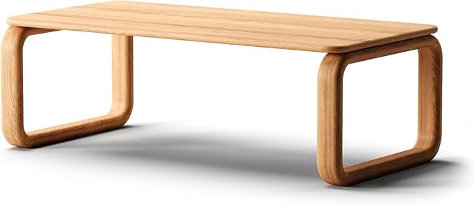 Modern Coffee Table | Wood Rectangle Home Decor for Living Room, Bedroom & Office | Rustic, Farmhouse & Mid-Century Furniture (Espresso, 27,5'' x 55'' in)