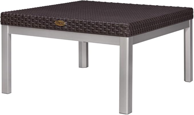 Lagoon Russ Brown_Rattan Coffee Table W/Alum Tube