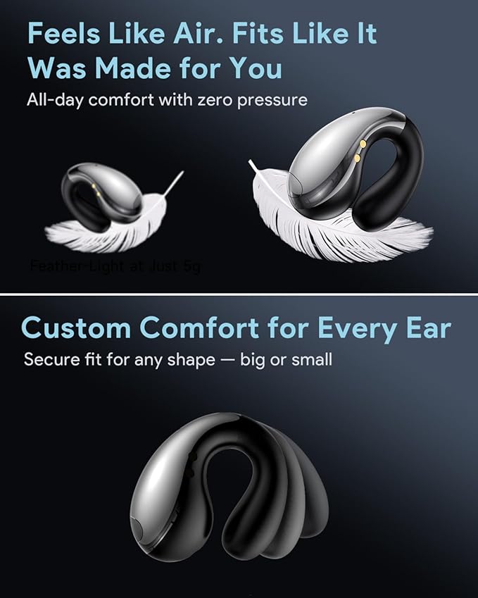 Ai Translation Earbuds Real-Time – Ear Buds Translators Any Language, Audifonos Traductores Inglés Español, Instant Translating Earbud Devices for Live Global Conversations, Crystal Black