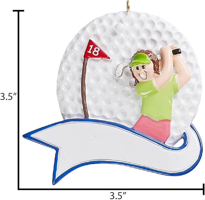 Personalized Golf Ball Ornament 2025 - Ornaments for Girl Golfer Gifts in Pink Green Golf Decor Ornaments for Christmas Tree Gifts Cart Decorations Christmas by Elves