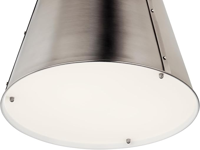 Kichler Etcher 2-Light Pendant, Updated Traditional Light with Etched Painted White Glass Diffuser in Classic Pewter, for Kitchen or Dining Room (22.5" x 18"), 52711CLP