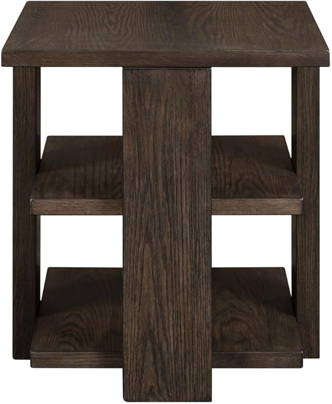 Liberty Furniture Harrison End Table for Living Room - Espresso Brown Oak