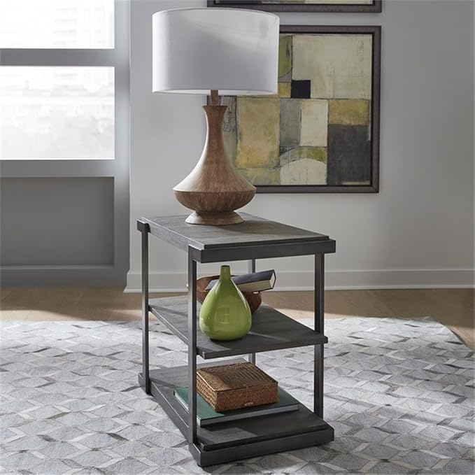 Liberty Furniture Industries Modern View Tiered End Table, Gray