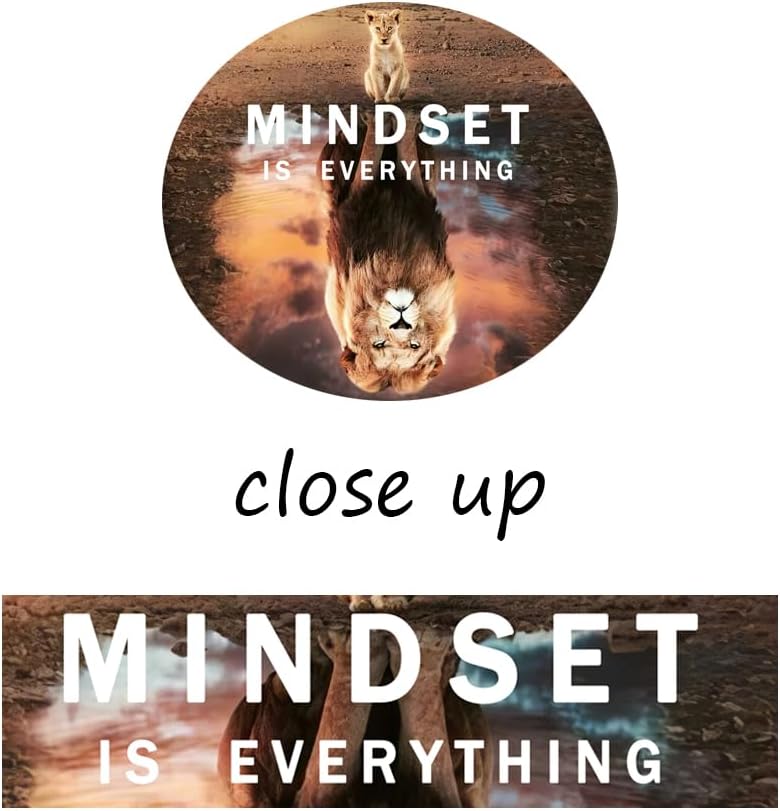 Inspirational Canvas Wall Art Office Motivational Posters Mindset is Everything Success Pictures Positive Quotes Prints Artwork for Teen Bedroom Living Room Home Decor Framed[18" W x 24" H]