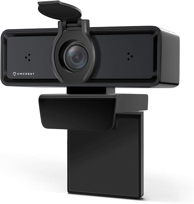 Amcrest 1080P Webcam with Microphone & Privacy Cover, 2 Noise-Cancelling Mics, USB Webcams for Desktop/Laptop PC Computer, Web Cam for Calls, Conference, Zoom, Skype, Online Classes, Meetings AWC2198