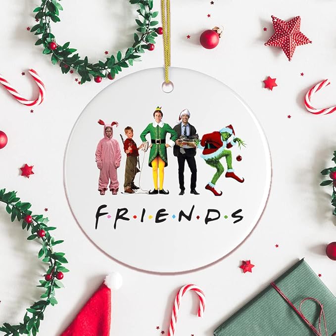 Pop Culture, Movie, and Music Themed Trendy Christmas Ornaments (Christmas Movie Characters Ornament (Circle))