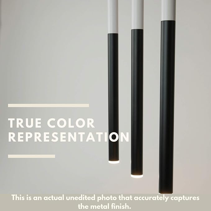 ALTAIR 5 Mini Pendant Lighting White-Black - LED Hanging Light Fixture for Kitchen Island, Bar, Foyer - Cluster Pendants - Dimmable, Adjustable Wire, Lamp Bulb Included