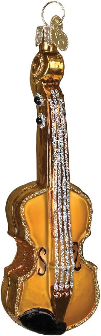 Old World Christmas Ornaments: Violin Glass Blown Ornaments for Christmas Tree (38008) , 4.5 x 1