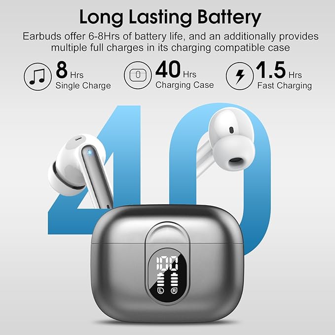 Ai Translation Earbuds Real Time, Simultaneous Interpretation Translator Earbuds with 6 Translation Modes/164 Languages, No Subscription Translatior Headphones, Dark Gray
