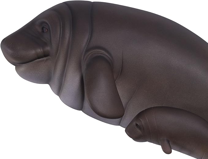 Manatees Wall Sculpture Home Garden Decor Accent (Natural)